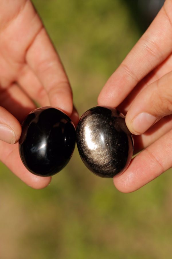 Dos huevos yoni obsidiana